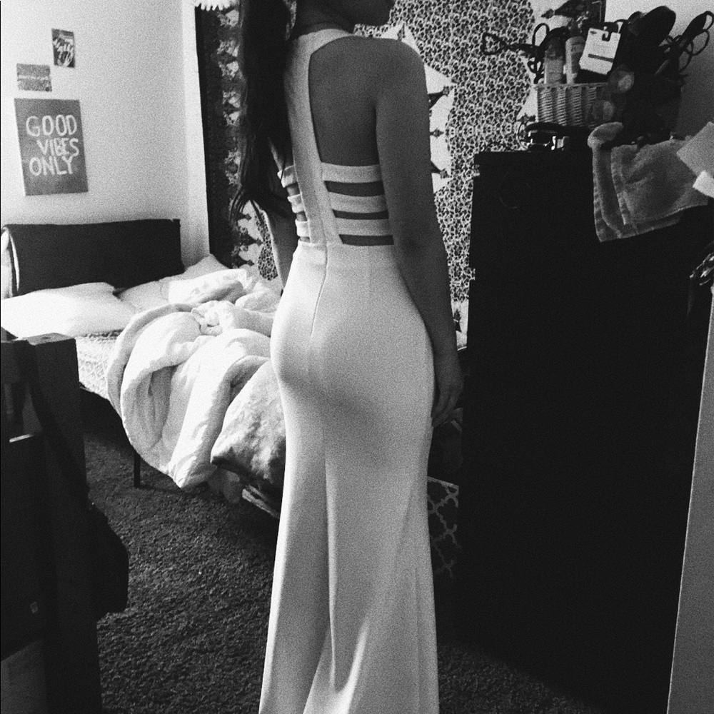 Lulus caged back formal dress